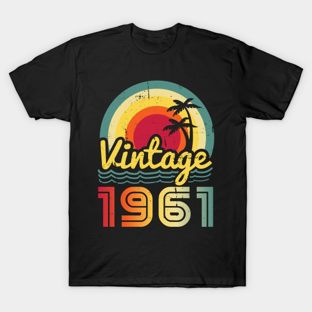 Vintage 1961 Made in 1961 62th birthday 62 years old Gift T-Shirt by Winter Magical Forest